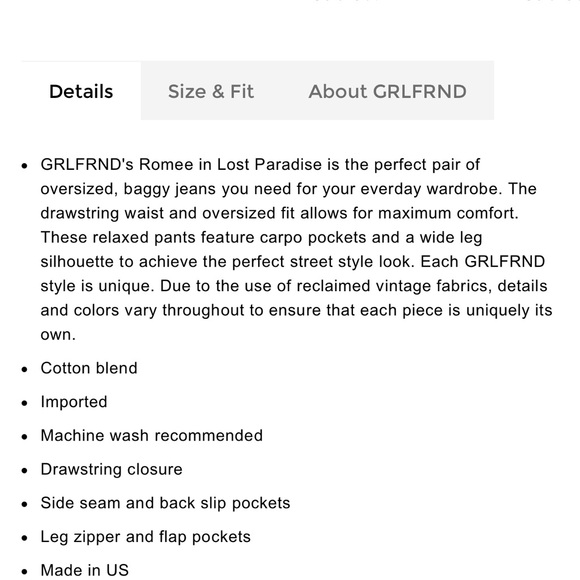 GRLFRND Romee In Lost In Paradise Cargo Jeans - Picture 6 of 14